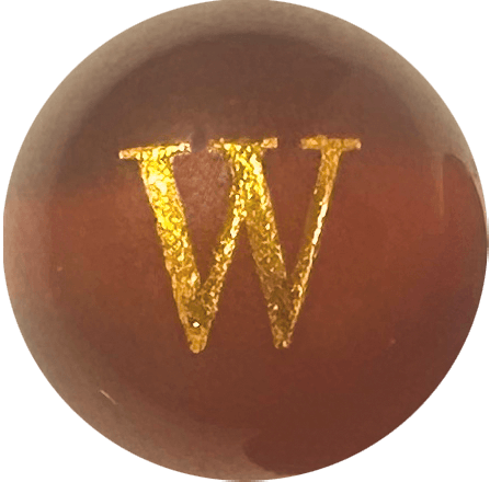 Red Onyx Initial W