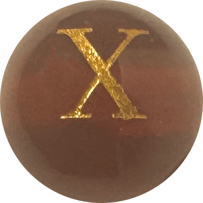 Red Onyx Initial X